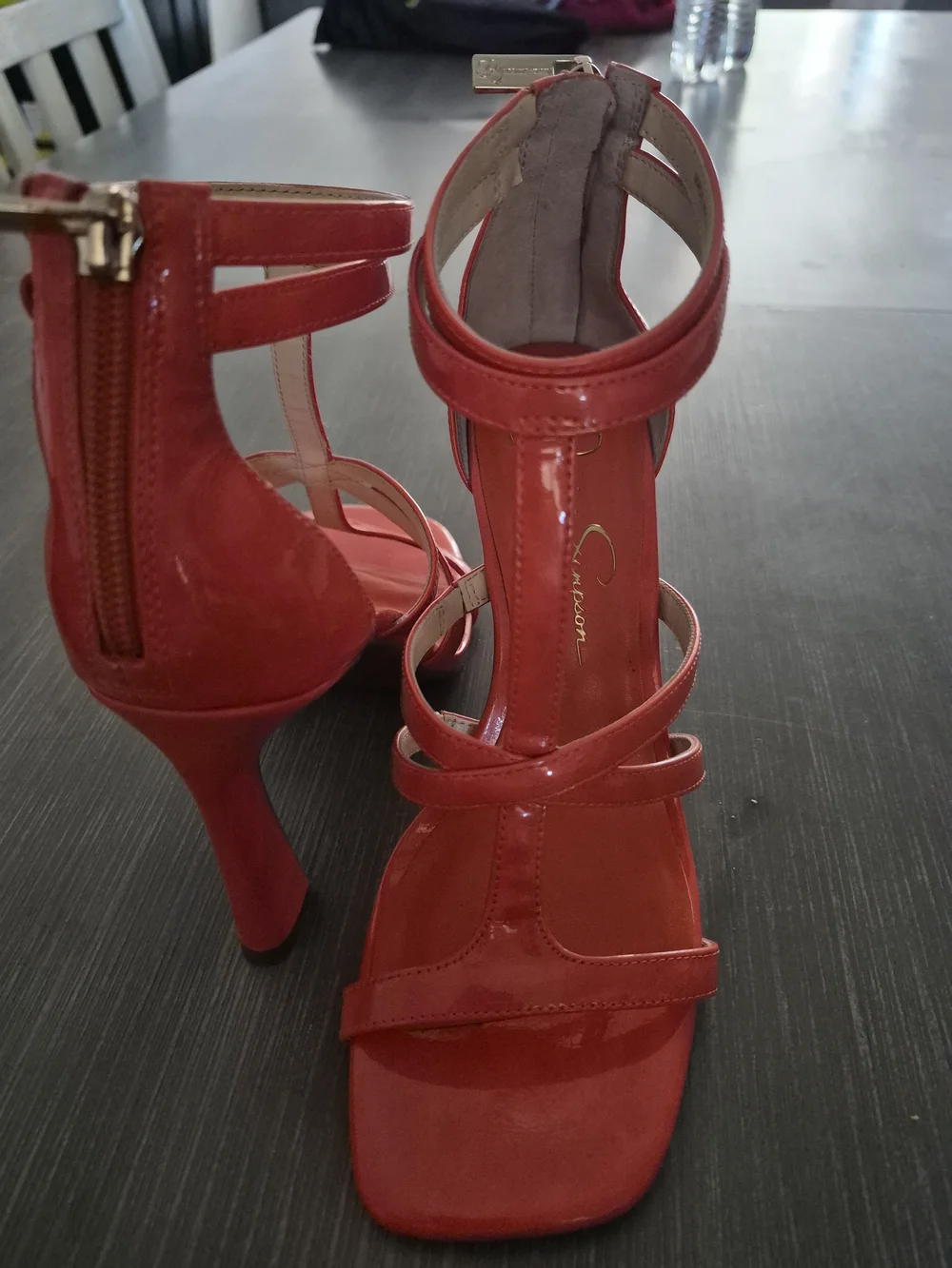 Jessica Simpson orange patent